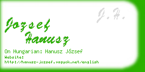 jozsef hanusz business card